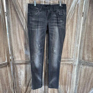 MEK Berlin Cigarette Jeans in Light Grey Wash